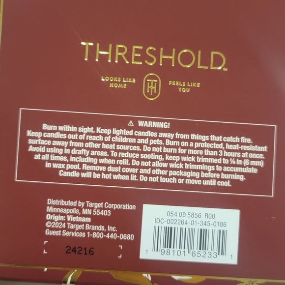 NEW Set of 2 Holiday Hearth Ribbed Taper Candles - Picture 12 of 12